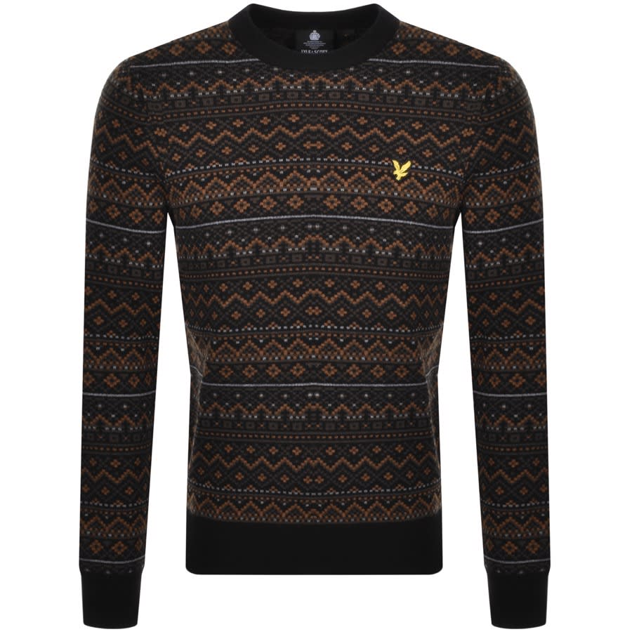 Alternative Image for ProductLyle And Scott Fair Isle Knit Jumper Black1